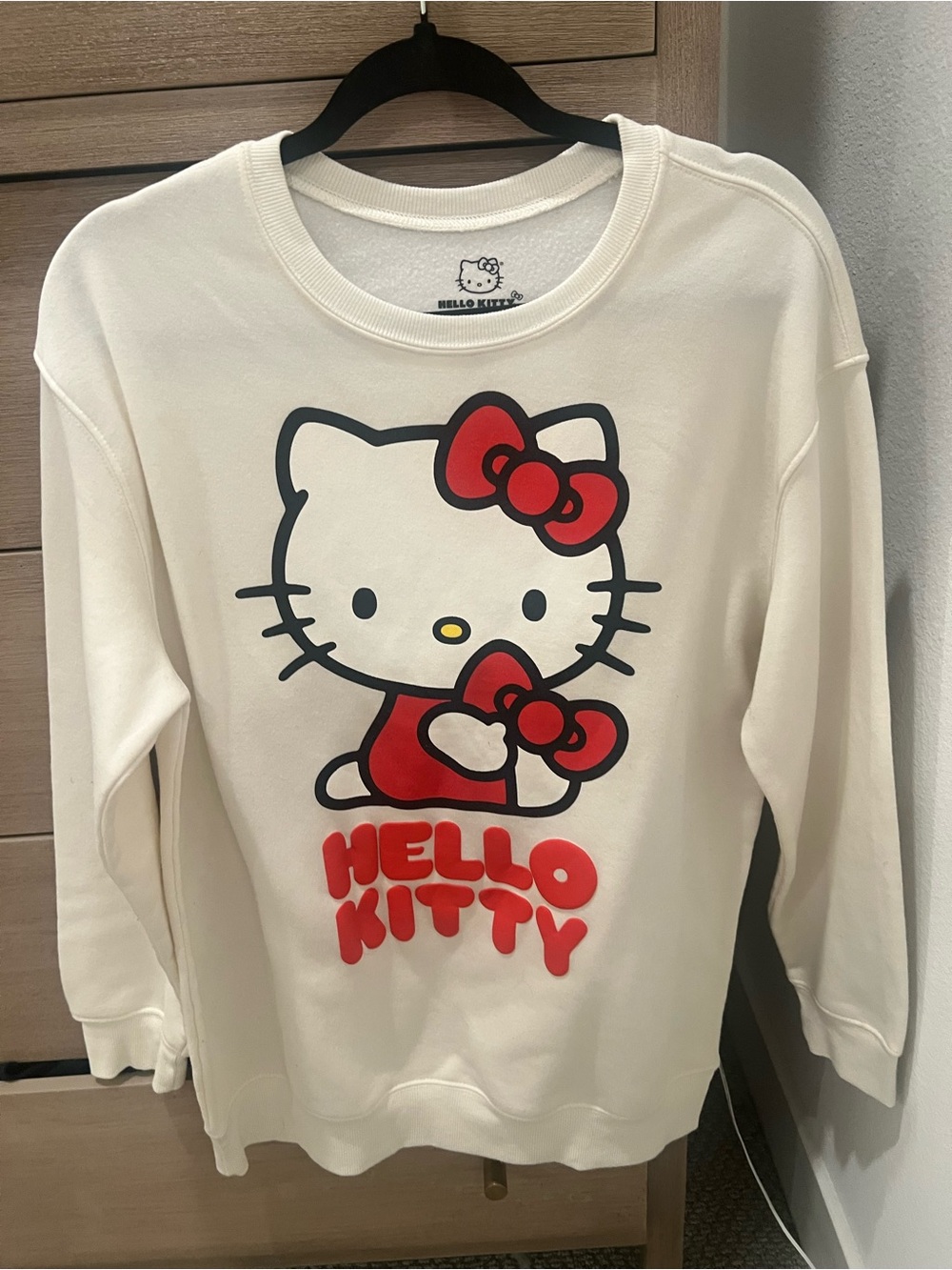 Hello Kitty Cream and Red Pullover Sweatshirt
